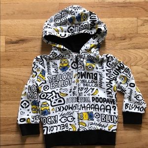 Kids Minion Zip Up Sweatshirt